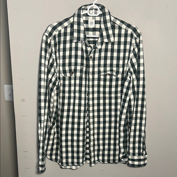 GAP dark green and White Casual Button Down thick Shirt - Picture 1 of 7